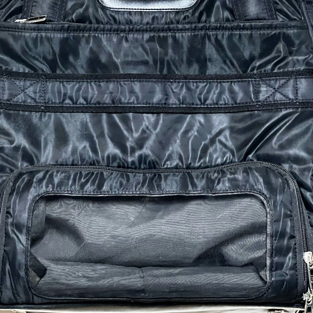 LUG Black Quilted Work Travel Tote Gym Diaper Bag Purse Puddle Jumper - Picture 6 of 8